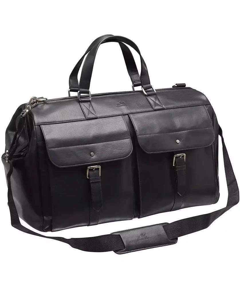 Mancini Leather Goods Men's Buffalo Dowel Rod Duffle Bag for Carry-On Travel 3