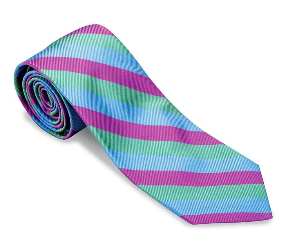 R. Hanauer Men's Welford Neck Tie In Mint/purple/blue