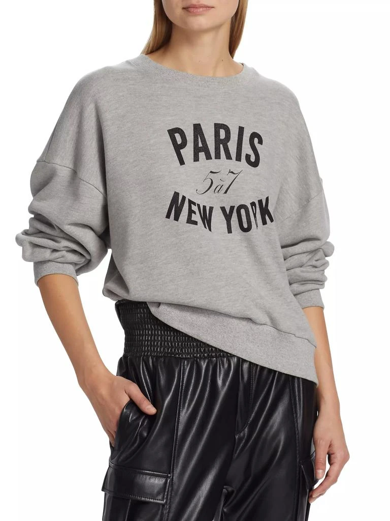 Cinq à Sept Brandy Graphic Cotton Sweatshirt 3