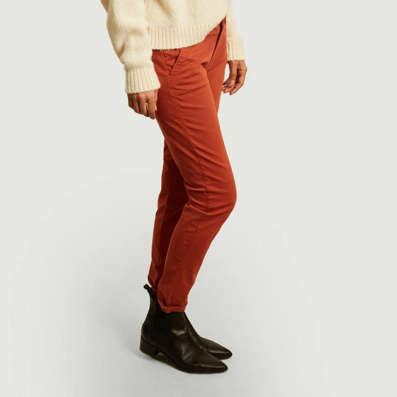 Reiko Sandy 2 Basic chino trousers Red ochre REIKO 2