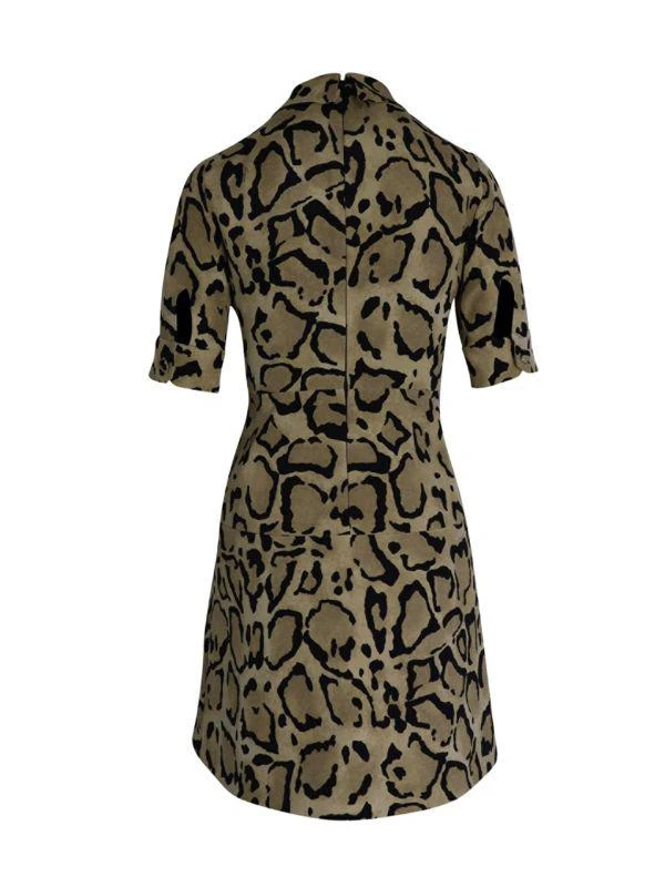 Gucci Leopard Print Silk Shirt Dress 2