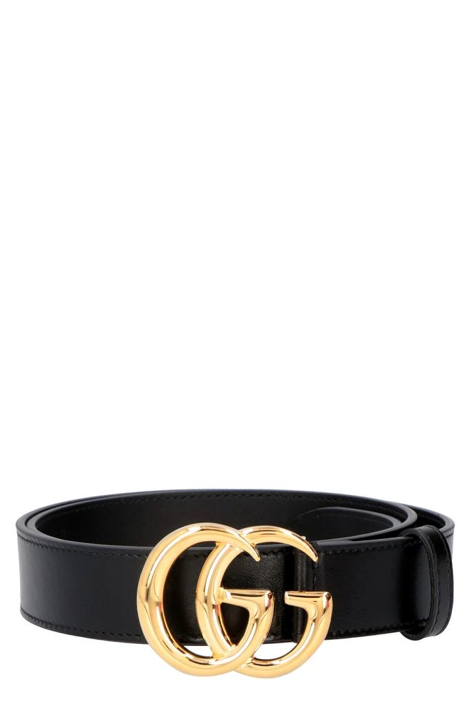 Gucci BLACK BELT WITH DOUBLE GG BUCKLE 1