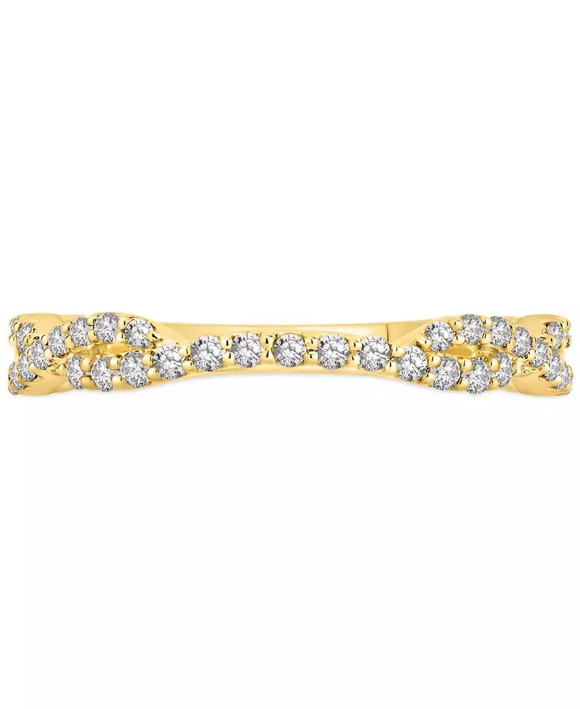 Macy's Diamond Twist Crossover Band (1/4 ct. t.w) in 14k Gold 3