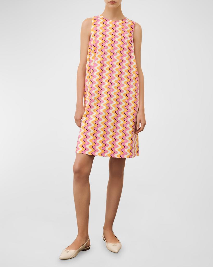 Marella Morina Wavy Striped Cotton Poplin Dress