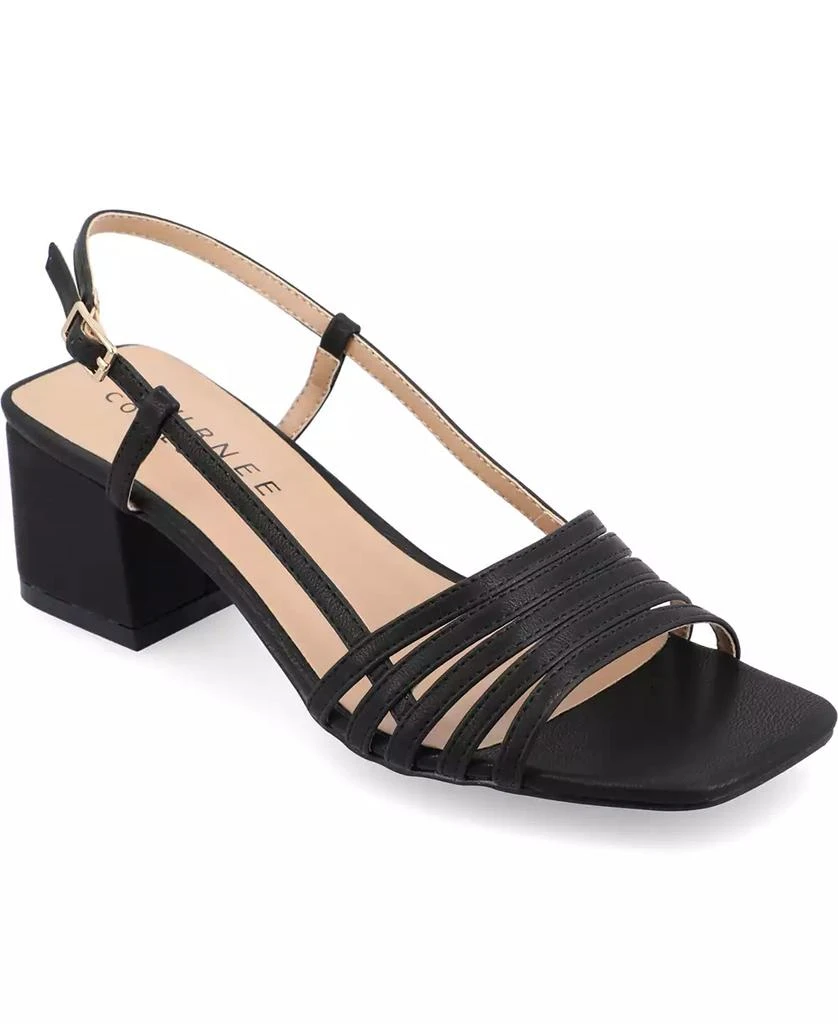 Journee Collection Women's Shayana Slingback Block Heel Sandals 1
