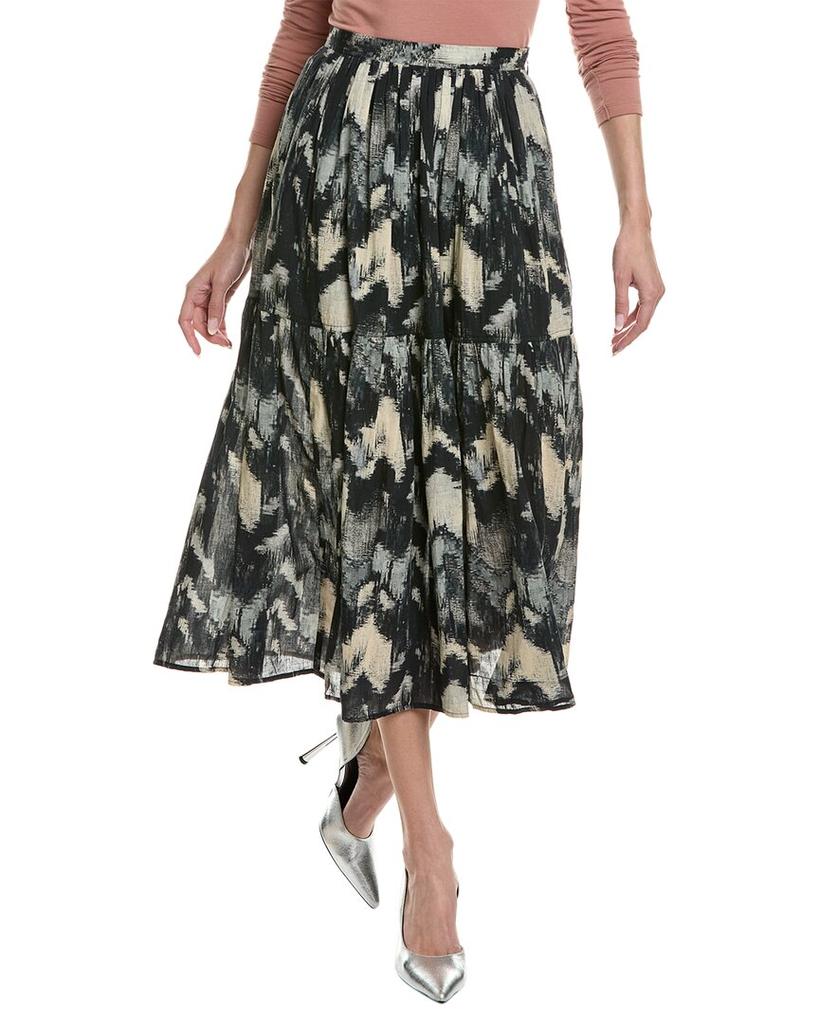 ba&sh Tiered Midi Skirt