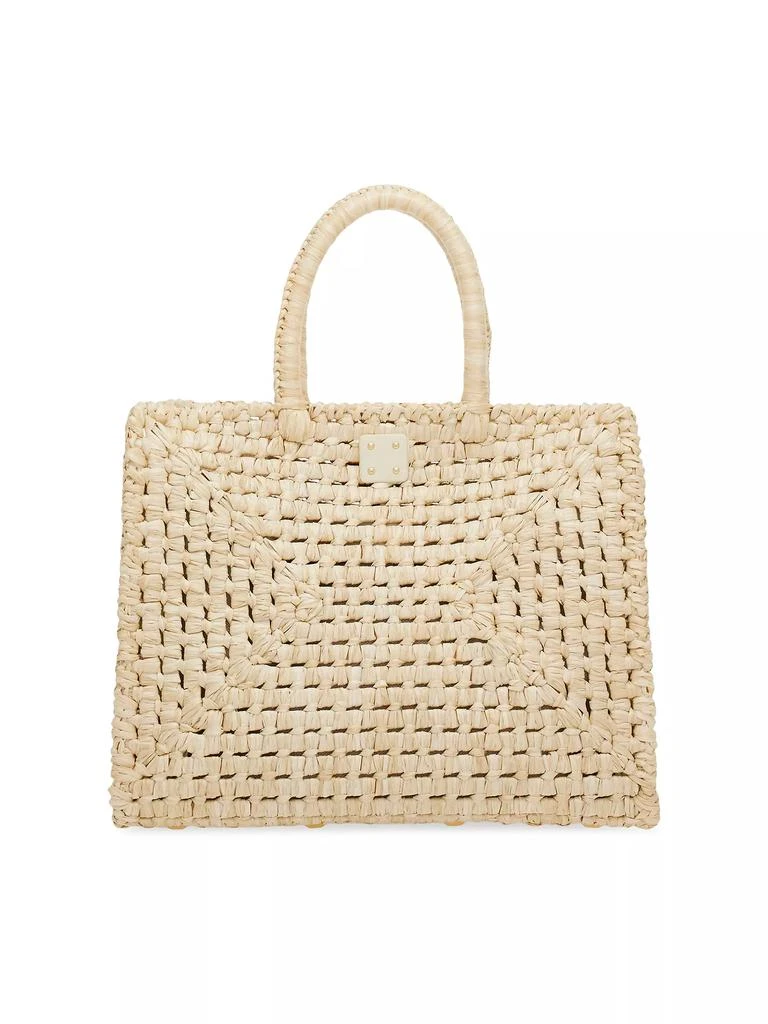 Salvatore Ferragamo Studio Small Basket Raffia Top Handle Bag 4