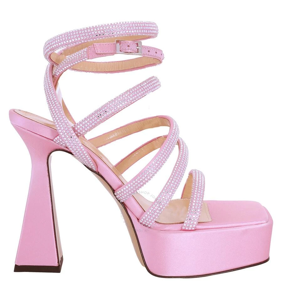 Mach & Mach Sydney Pink Embellishe Platform Sandals 1