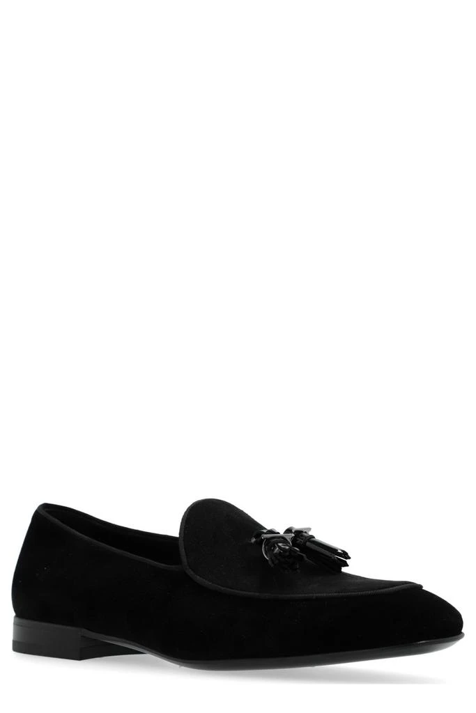 Salvatore Ferragamo Ferragamo Tassel Detailed Velvet Loafers 2