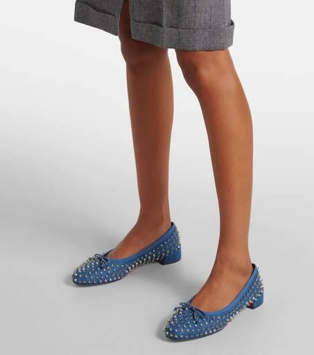 Christian Louboutin Sweetie Jane Spikes denim ballet flats 4