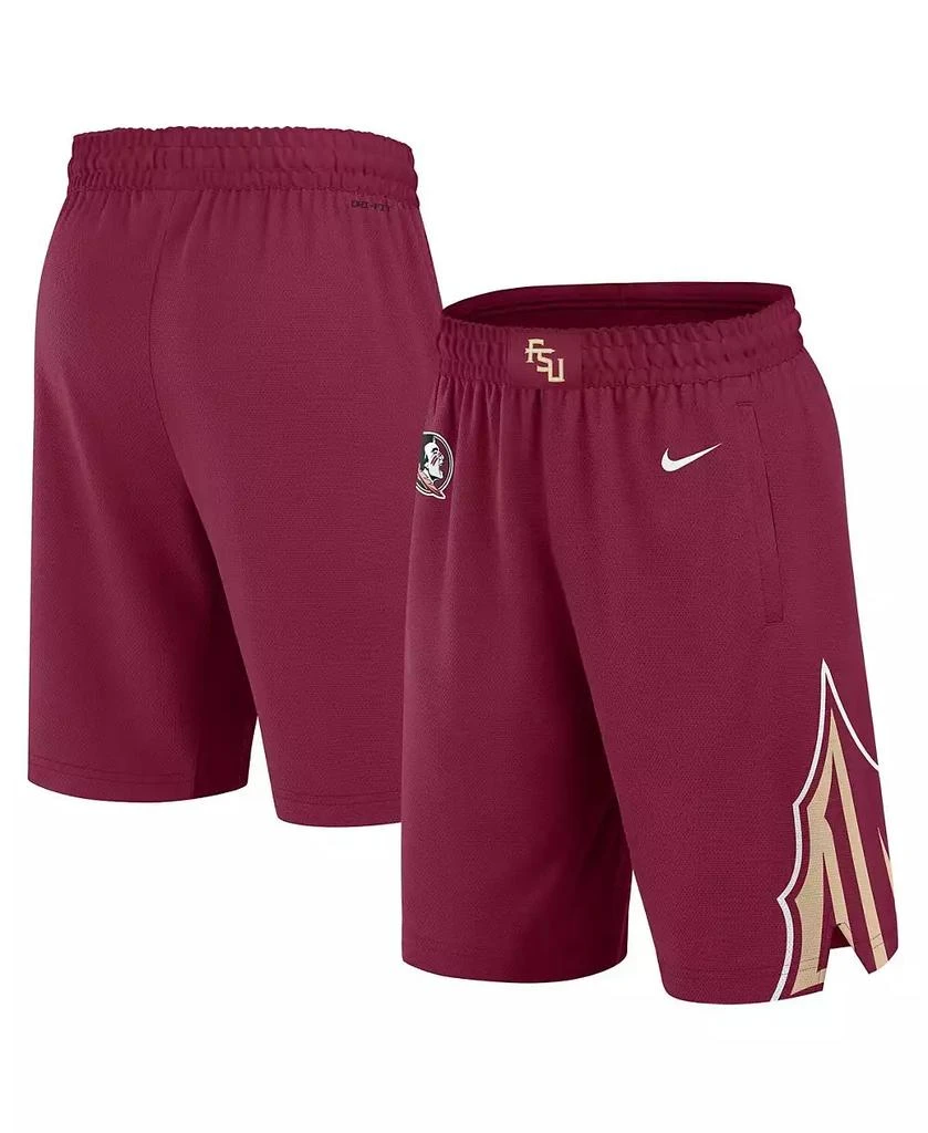 NIKE Men's Garnet Florida State Seminoles Road Replica Performance Basketball Shorts 1