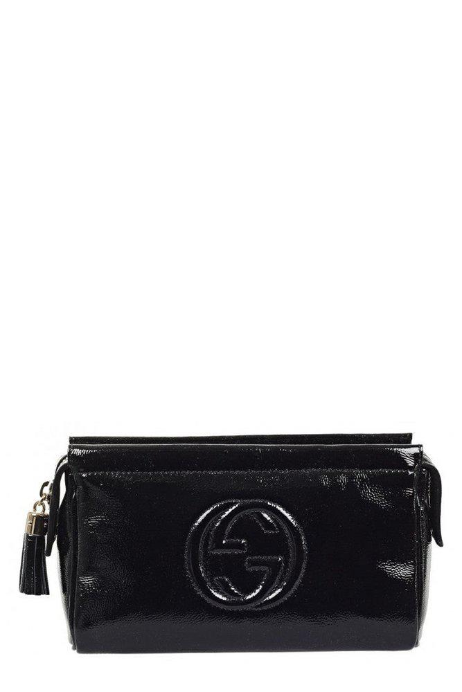 Gucci Gucci Interlocking G Embossed Soho Cosmetic Case