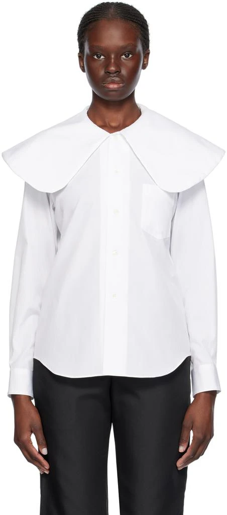 Comme des Garcons White Peter Pan Collar Shirt 1