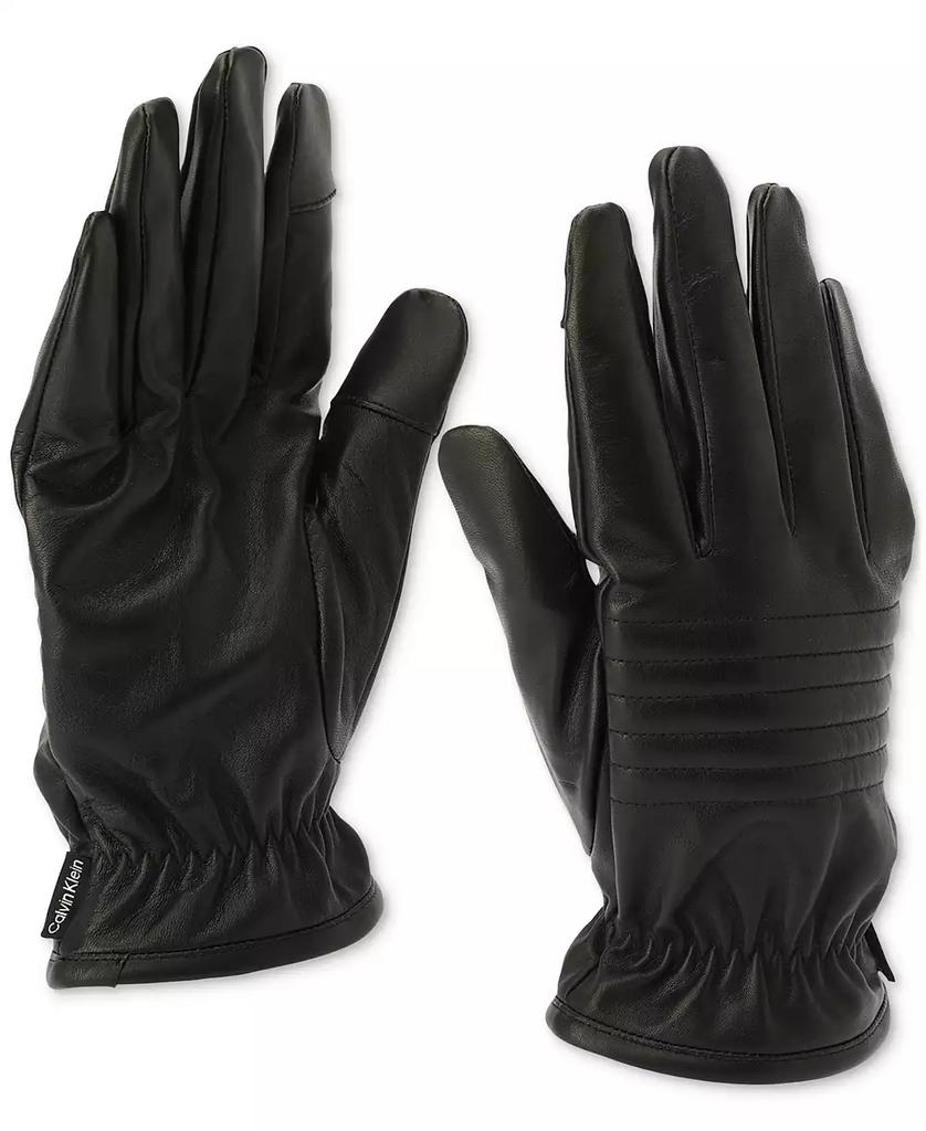 Calvin Klein Men's Quilted Leather Gloves
