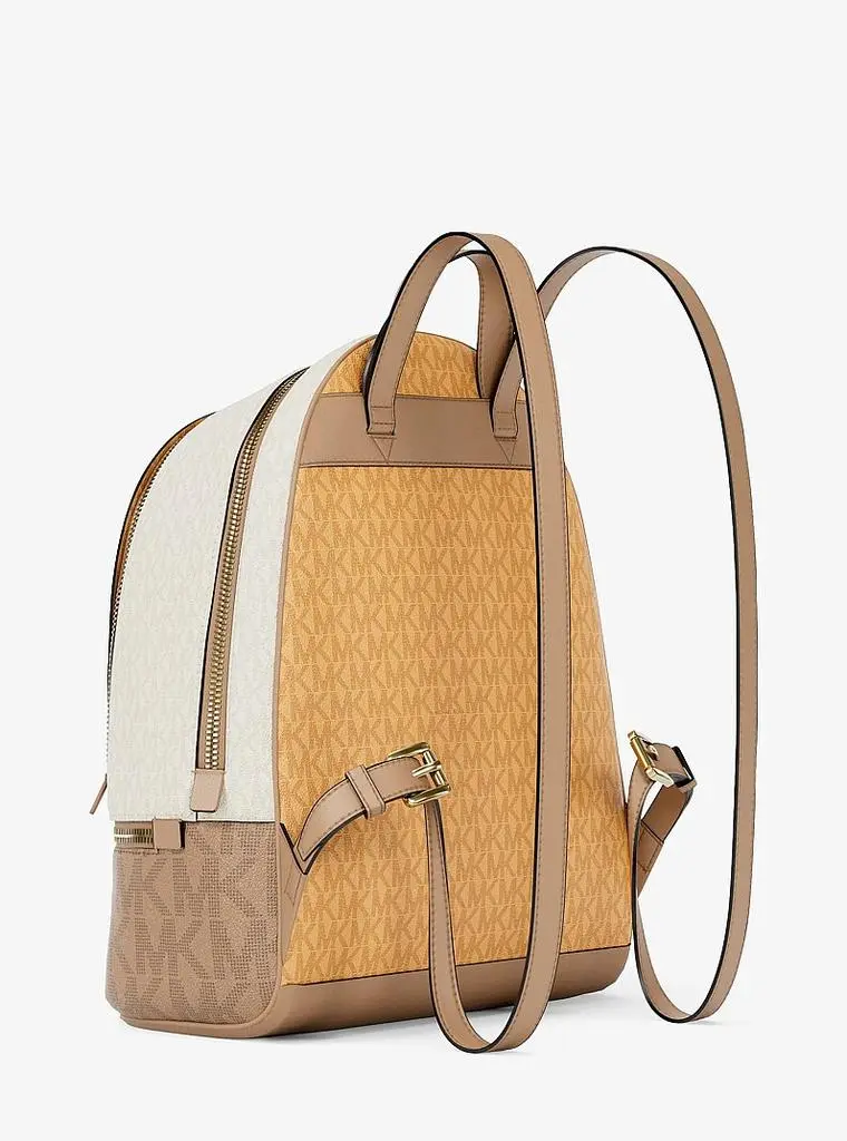 Michael Kors Rhea Medium Color-Block Signature Logo Backpack 3