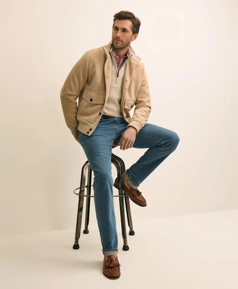 Suede Safari Bomber Jacket