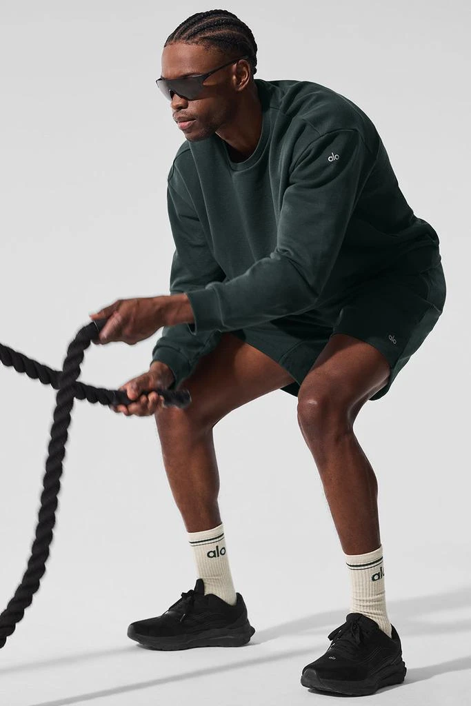 Alo Chill Crew Neck Pullover - Charcoal Green 5