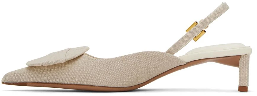 Jacquemus Beige Le Raphia 'Les Chaussures Duelo' Heels 3