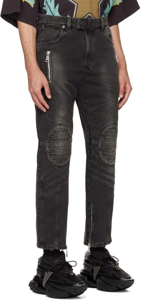 Balmain Black Biker Jeans 2