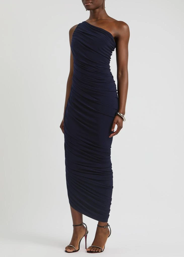 Norma Kamali Diana one-shoulder stretch-jersey maxi dress 2