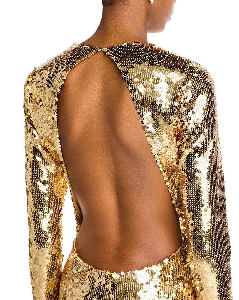 Sergio Hudson Sequin Open Back Mini Dress 2