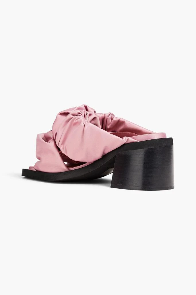 Ganni Ruched satin mules 3