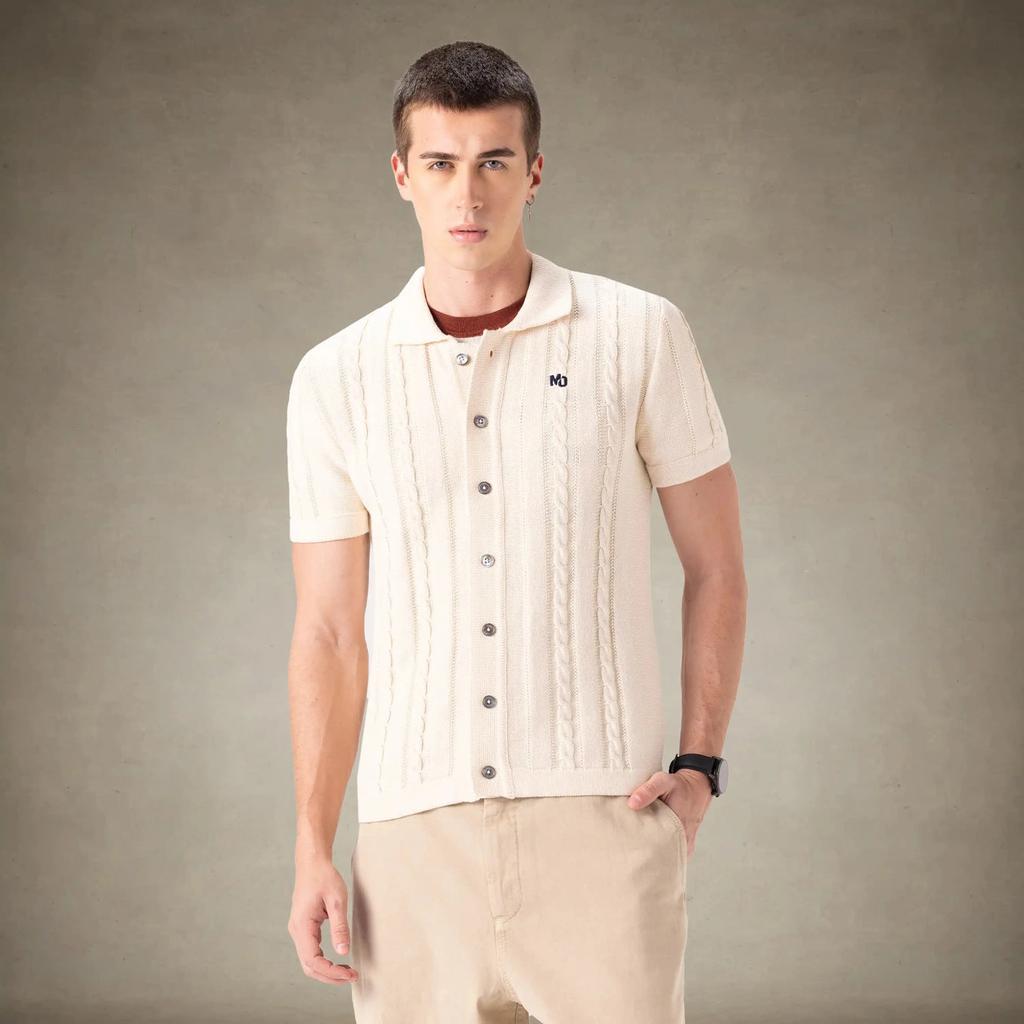 Members Only Men's JC Polo Cable Sweater