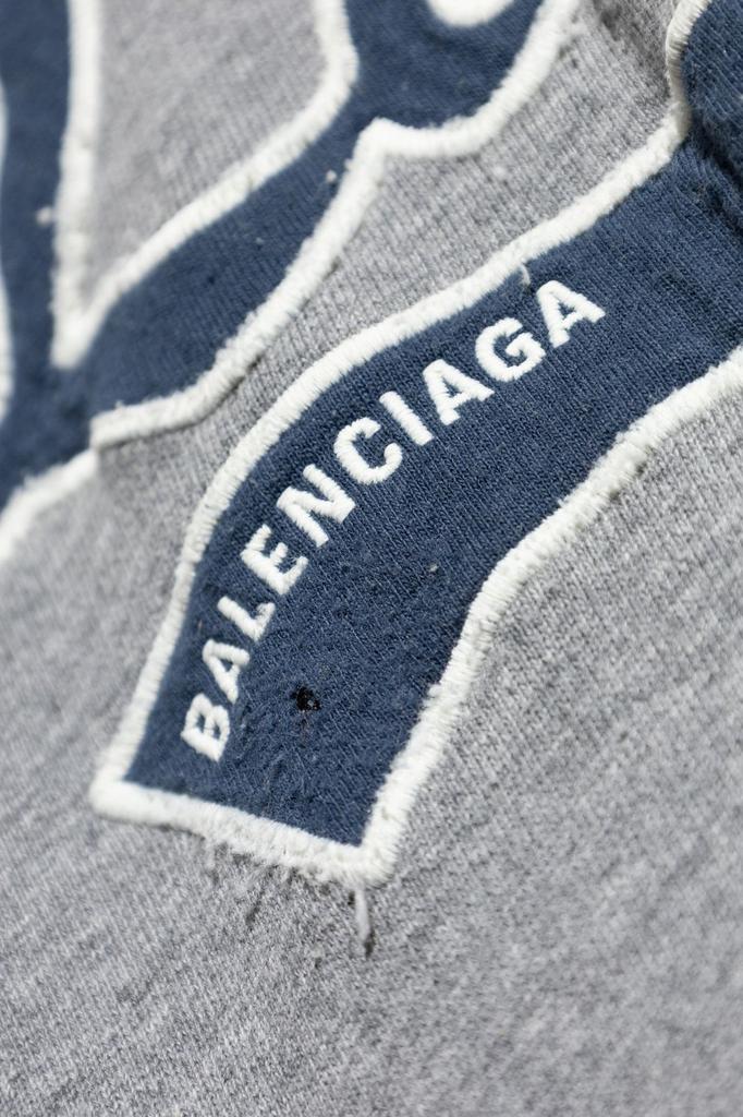 Shop Balenciaga Luxury Script Oversized Zip-Up Hoodie on Sale at