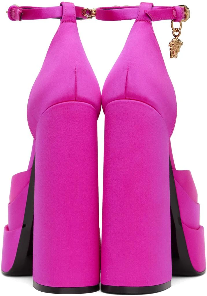 Versace Pink Medusa Aevitas Platform Heels 2