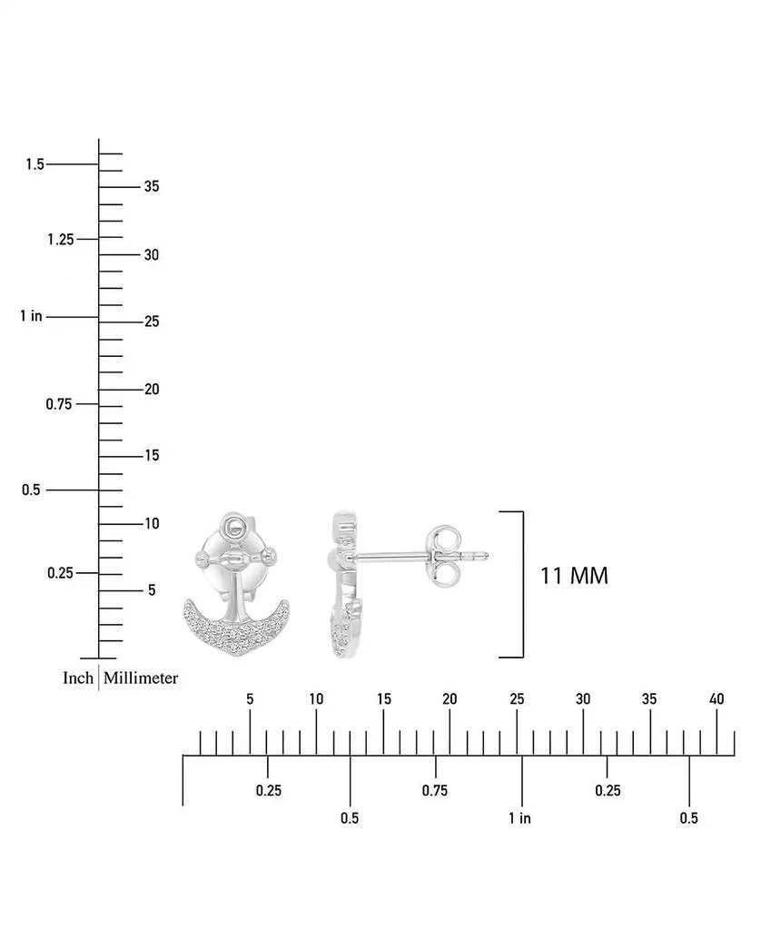 Macy
s Diamond Accented Anchor Stud Earrings 4