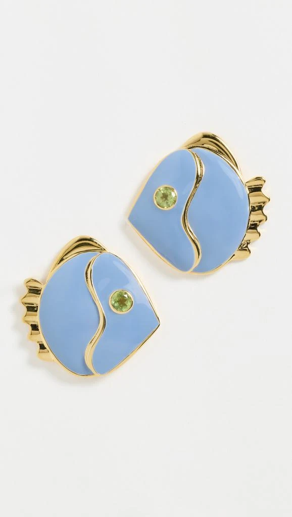 Lizzie Fortunato Mikuni Stud Earrings In Periwinkle 1