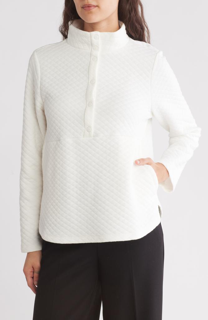 Bobeau Brooklyn Quilted Fleece Pullover