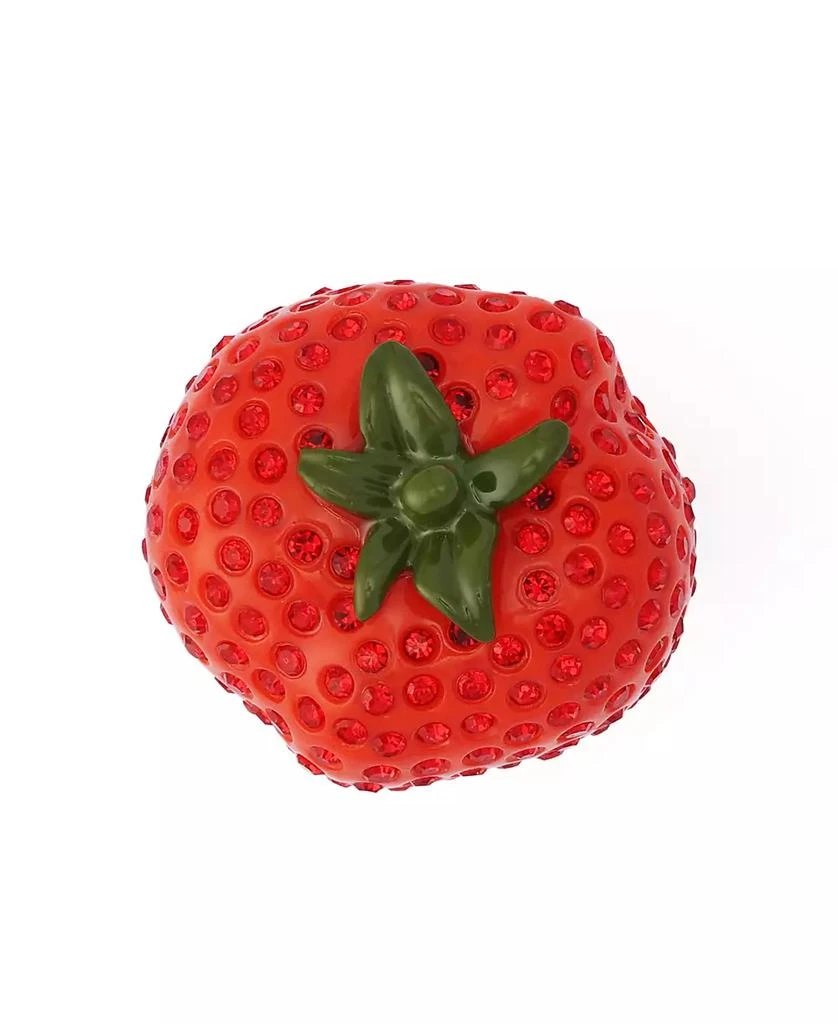 Betsey Johnson Faux Stone Hothouse Bloom Tomato Cocktail Ring