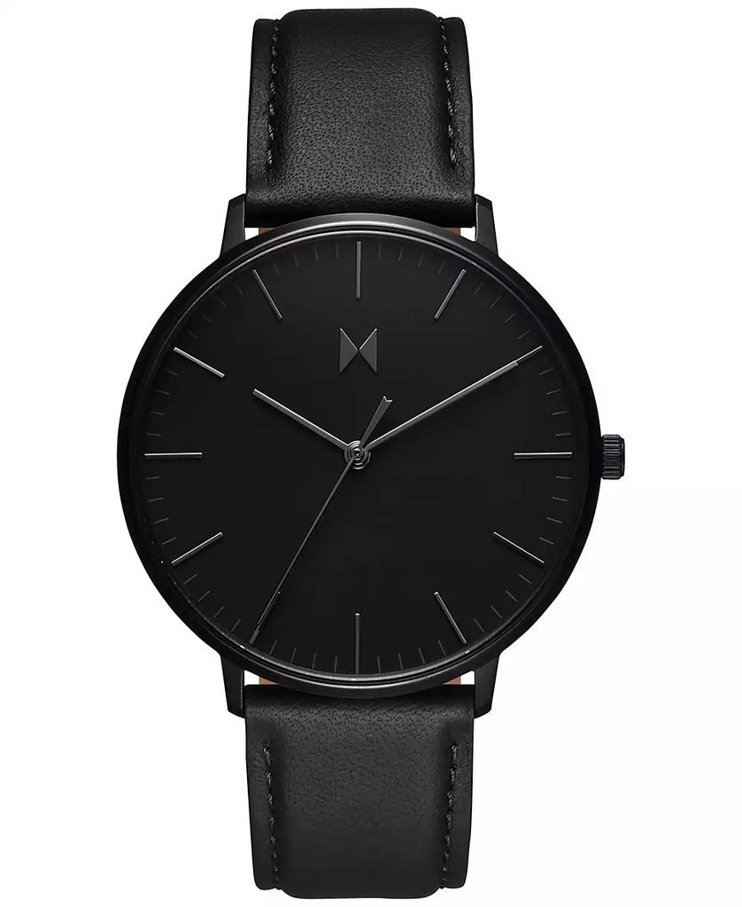 MVMT Men's Legacy Black Leather Strap Watch, 42mm