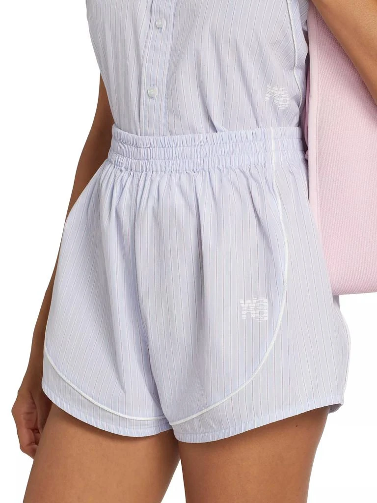 Alexander Wang Piped Cotton Mini Track Shorts 6