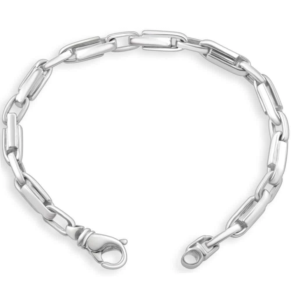 Pompeii3 Men
s 14k Gold (23gram) or Platinum (37gram) 5mm Link Bracelet 8.5" 4