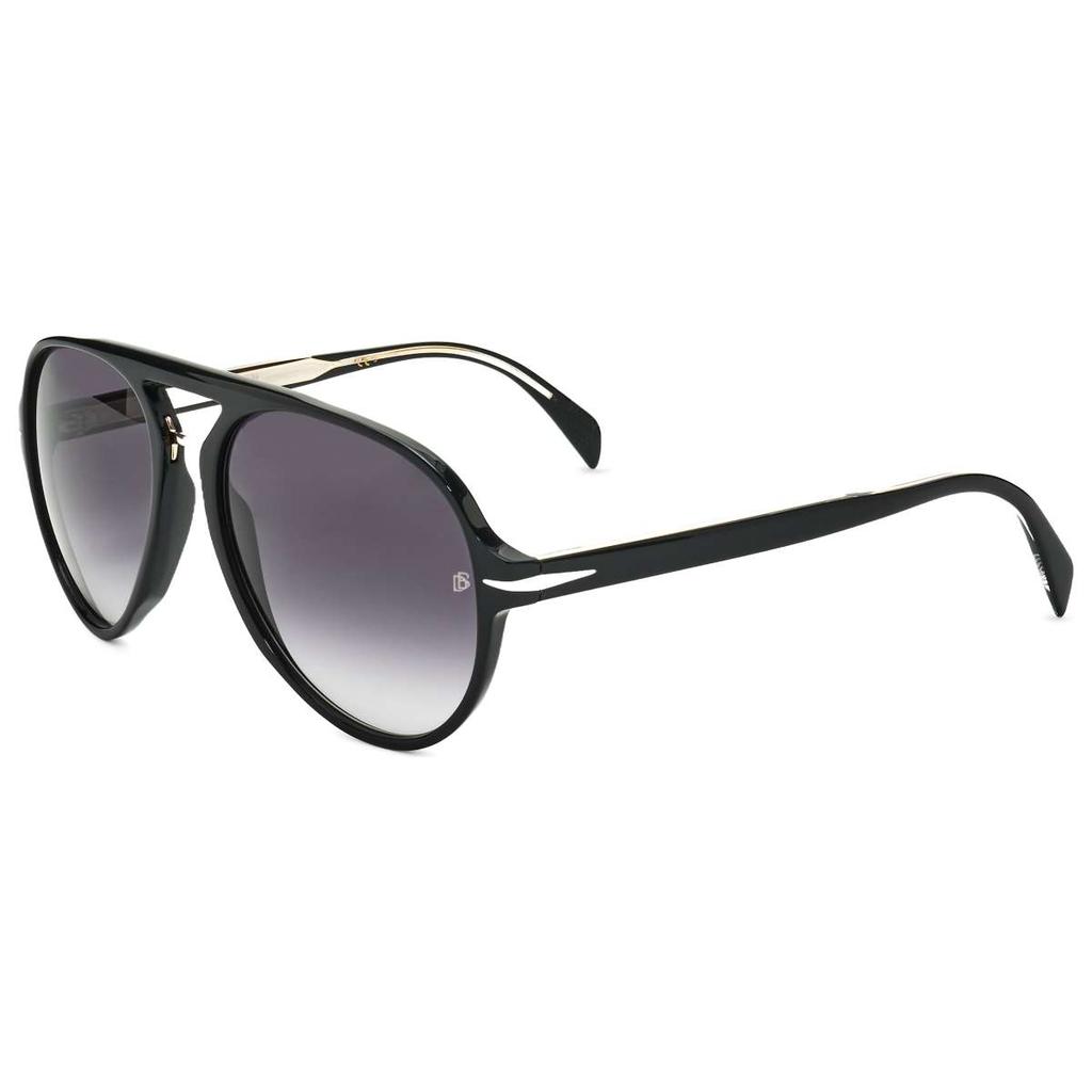 David Beckham David Beckham Men's Black Pilot Sunglasses