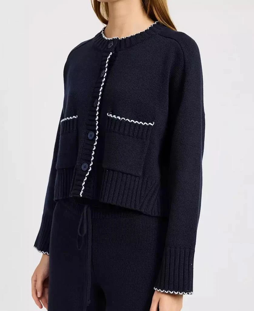 En Saison Women's Rochelle Scalloped-Trim Cardigan 5