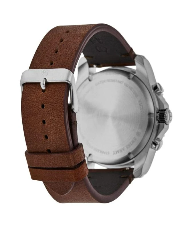 Swiss Army Victorinox Swiss Army Maverick Chronograph Quartz Blue Dial Brown Leather Strap Men's Watch 241865 4