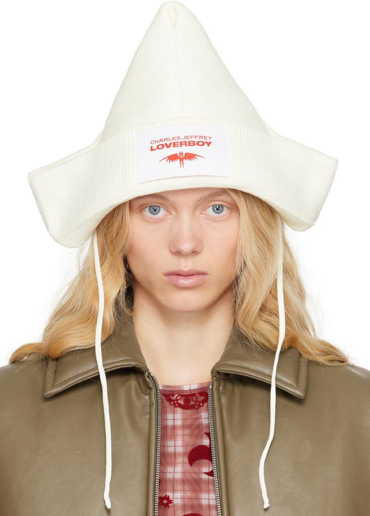 timelesz着用【Charles Jeffrey Loverboy】PAPER BOAT BEANIE Charles Jeffrey Loverboy Paper Boat Beanie | Black | FARFETCH