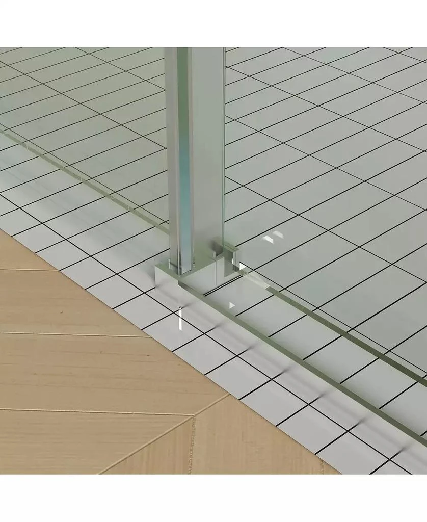 Streamdale Furniture 56" -60" W x 70" H Frameless Shower Door, Sliding Shower Door, Premium 5/16" (8mm) Thick Tempered Glass Shower Enclosure with Towel Bar, Double Side Easy Clean Coat, Brushed Nickel Finished With Buffe 9