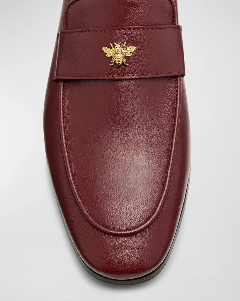 Bougeotte Leather Medallion Heeled Loafers 6