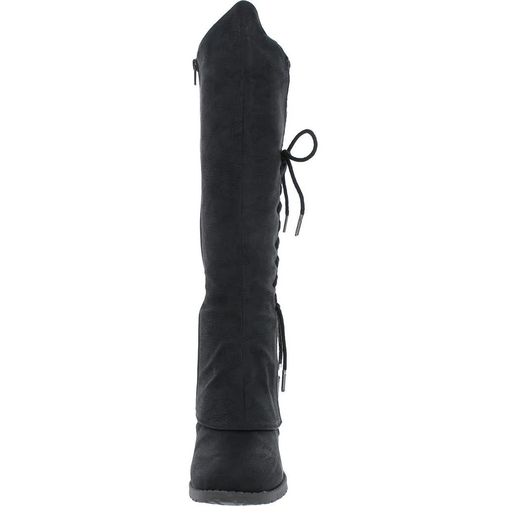 LUKEES by MUK LUKS Lacy Leo Womens Faux Leather Comfort Knee-High Boots 2