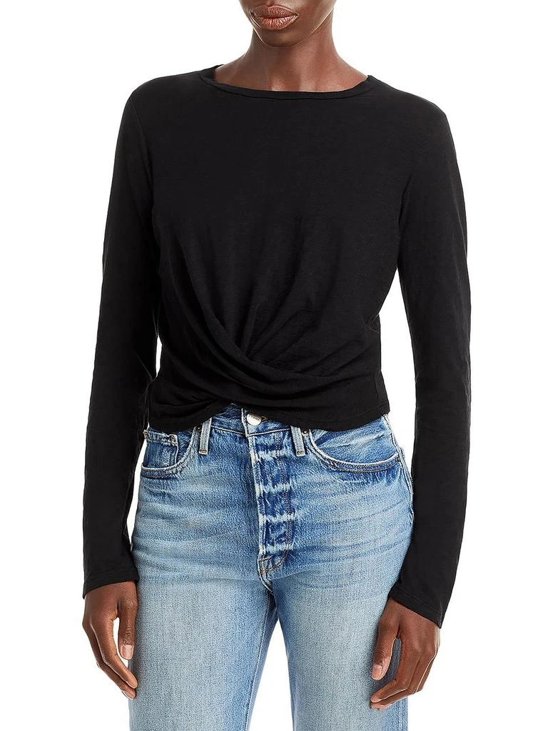 Velvet by Graham & Spencer Womens Twist-Front Long Sleeve Top 2