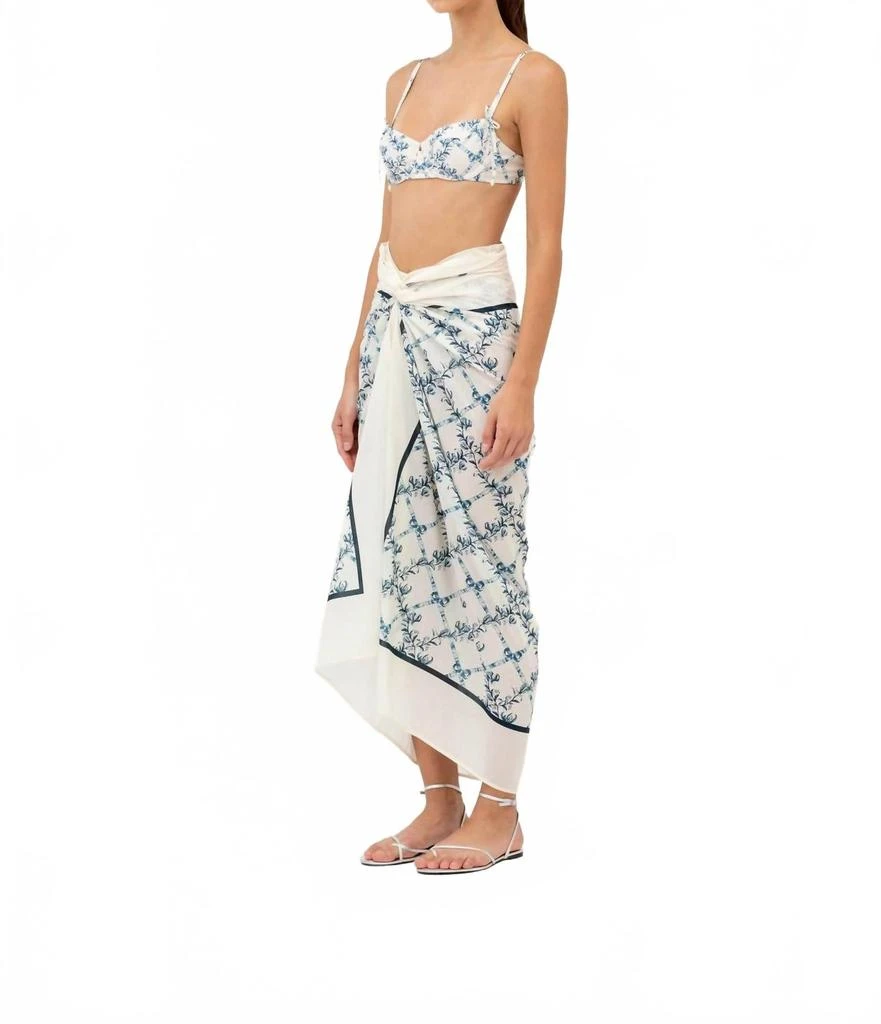 Agua by Agua Bendita Lavanda Gloriosa Pareo In Neutral/blue 3