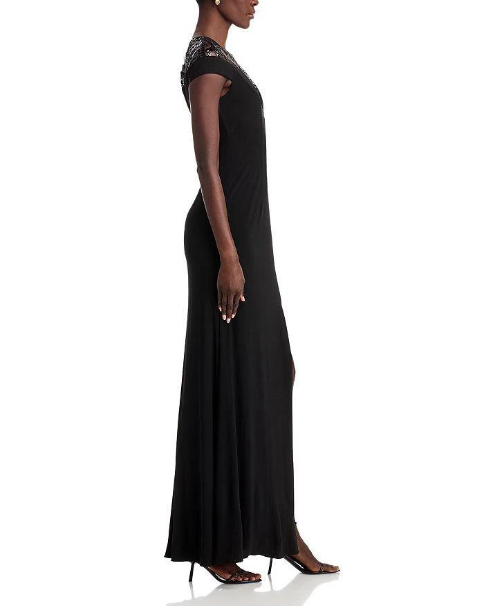 Adrianna Papell Embellished Illusion-Yoke Gown 5