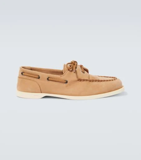 John Lobb Foil leather boat shoes 1