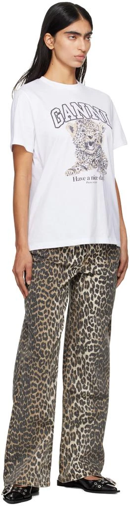 Ganni Black & Brown Printed Izey Jeans 4