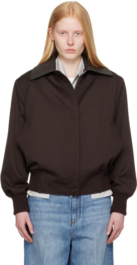Stella McCartney Burgundy Twill Tailoring Field Jacket