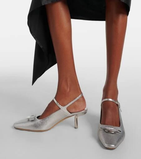 Salvatore Ferragamo Ophelia 55 leather slingback pumps 7